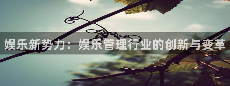 jdb电子超级大奖：娱乐新势力：娱乐管理行业的创新与变革