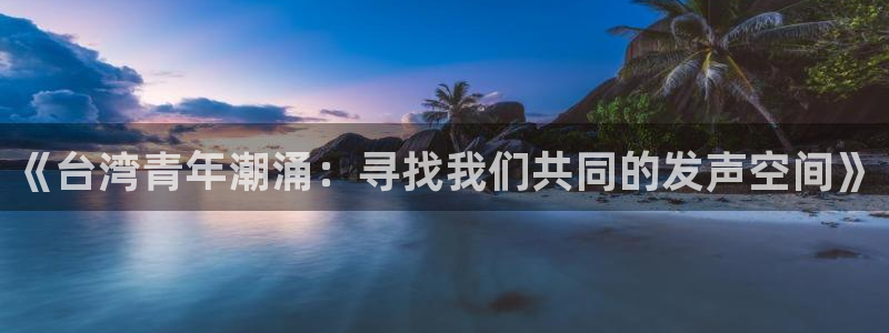jdb电子：《台湾青年潮涌：寻找我们共同的发声空间》
